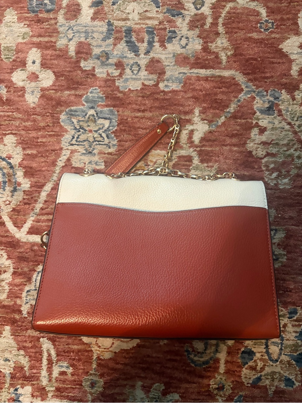 Coach Colorblock Signature Crossbody in White, Saddle Brown and Brown - Picture 5 of 5